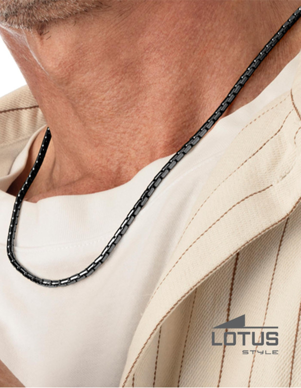 LOTUS STYLE MEN'S STAINLESS STEEL NECKLACE